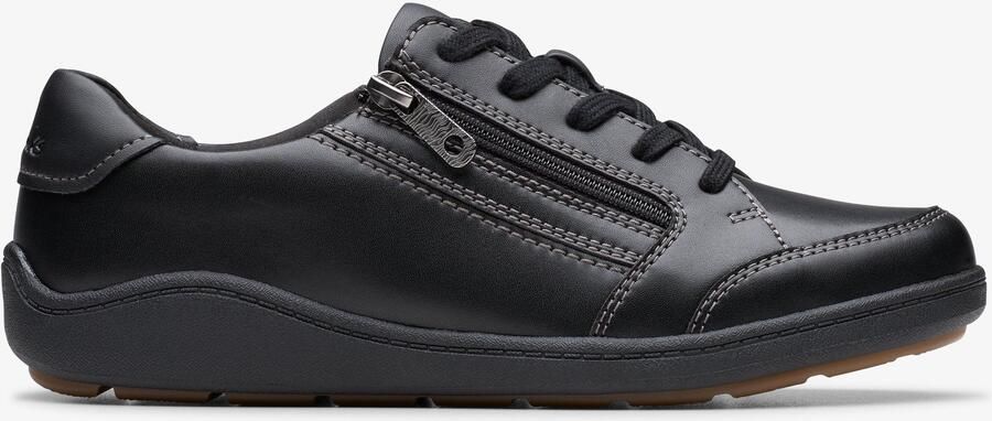 Clarks Bryianne Bayla Zwarte Leren Sneakers