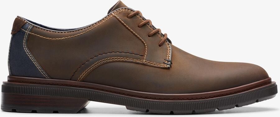 Clarks Burchill Derby Bijenwas Leer Schoenen