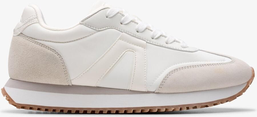 Clarks Calo Run Witte Combinatie Sneakers