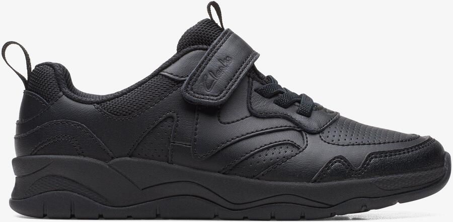 Clarks ClowderSprintK Zwarte Leren Schoenen