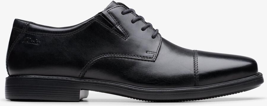 Clarks Cosgrove Hoed Zwarte Leren Schoenen