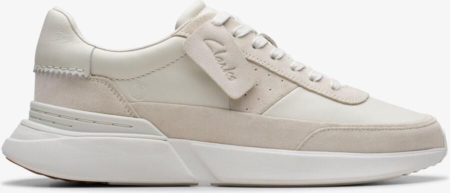 Clarks Craft Pace Witte Lederen Schoenen