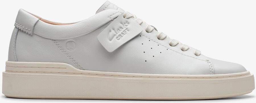 Clarks Craft Swift Witte Leren Sneakers