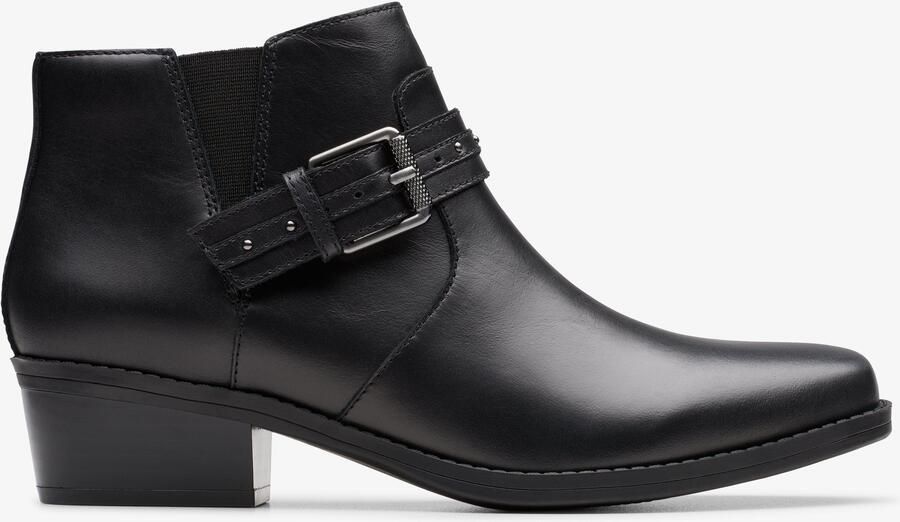 Clarks Danyelle Wish Black Leather Laarzen