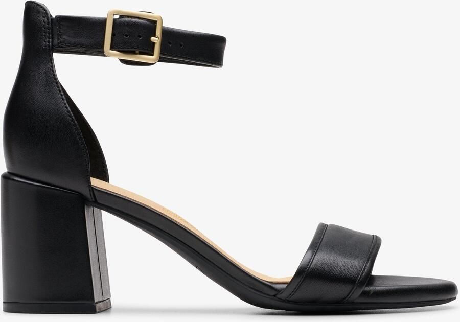 Clarks Ezoria Mae Black Leather Sandalen