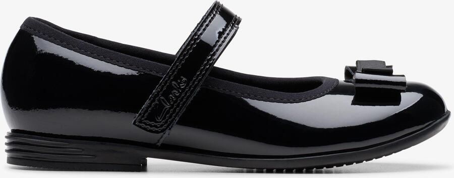 Clarks Finja Tap K. Black Pat Schoenen