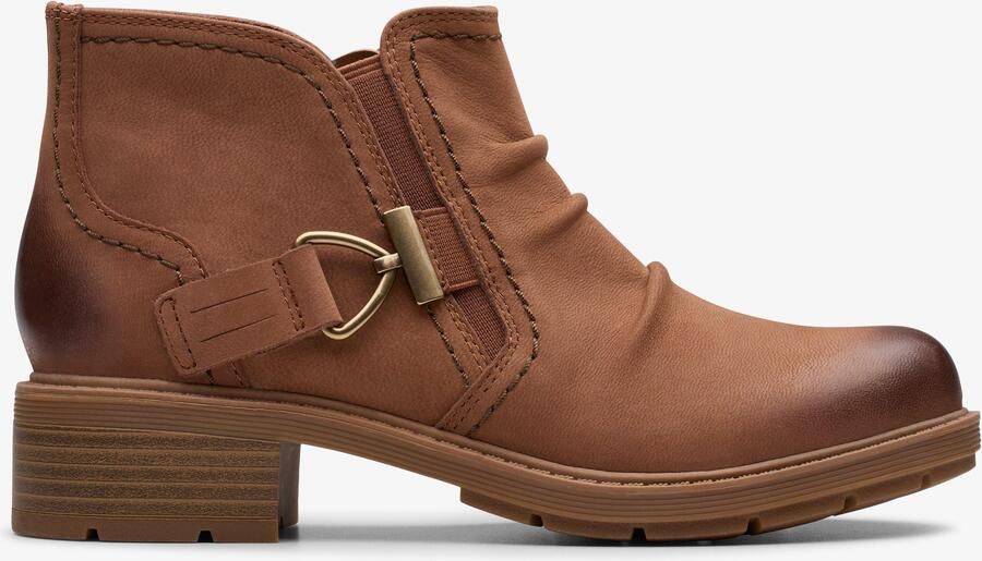 Clarks Hearth Clara Tan Nubuck Laarzen