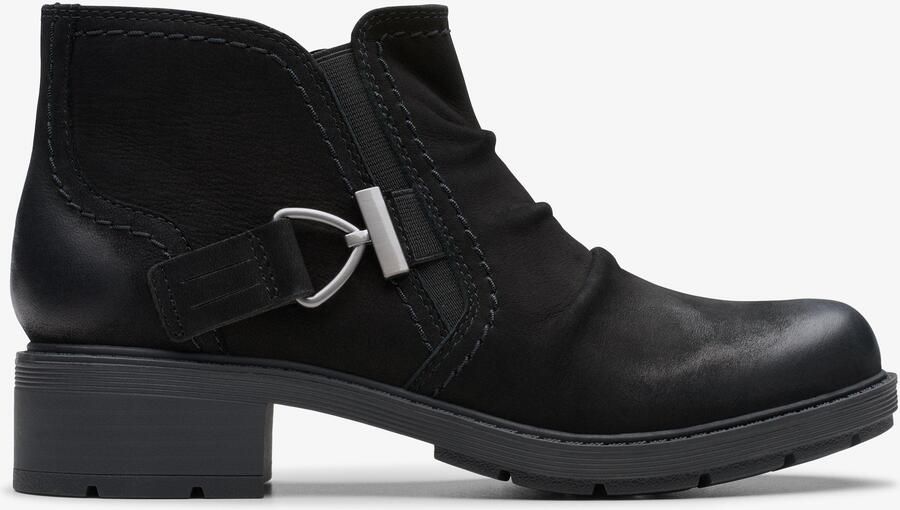 Clarks Hearth Clara Zwarte Nubuck Laarzen