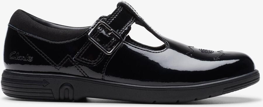 Clarks Jazzy Tap K. Zwarte Pat Schoenen