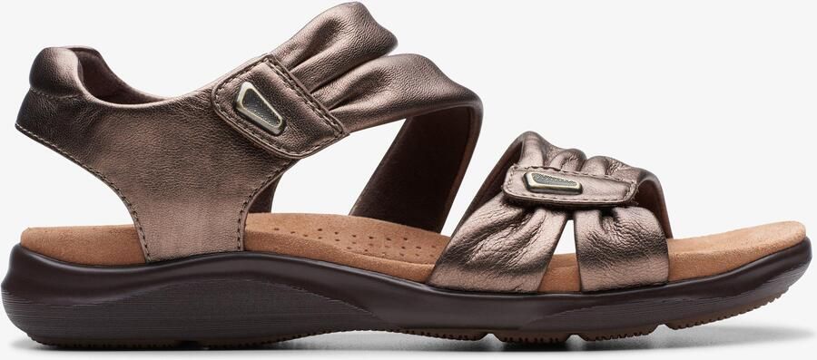 Clarks Kitly Ave Bronzen Leren Sandalen