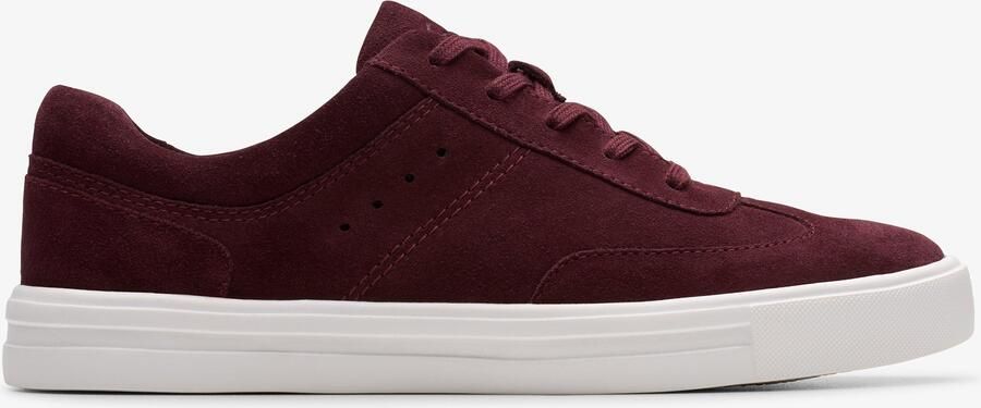 Clarks Makea Court Burgundy Suede Sneakers