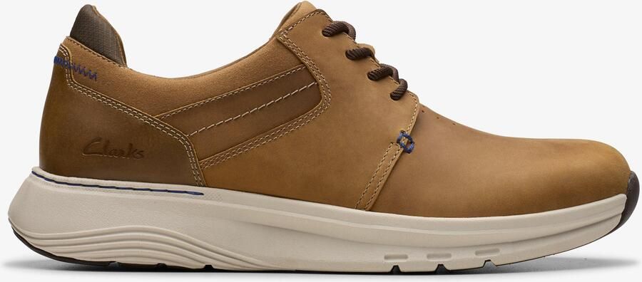 Clarks Motion Trek PT Donker Tan Leer Sneakers