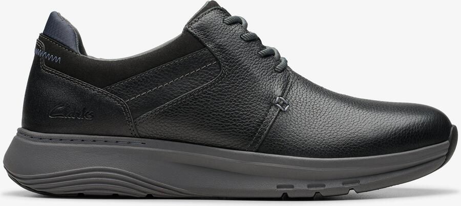 Clarks Motion Trek PT Zwarte Leren Sneakers