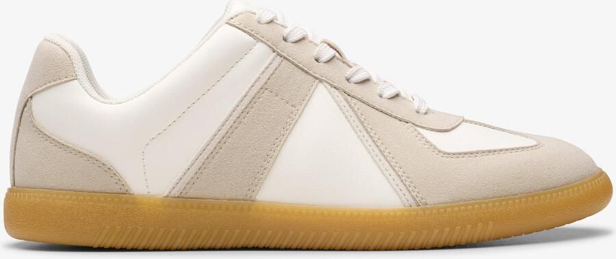 Clarks Nykole Stap Licht TaupeCombi Sneakers