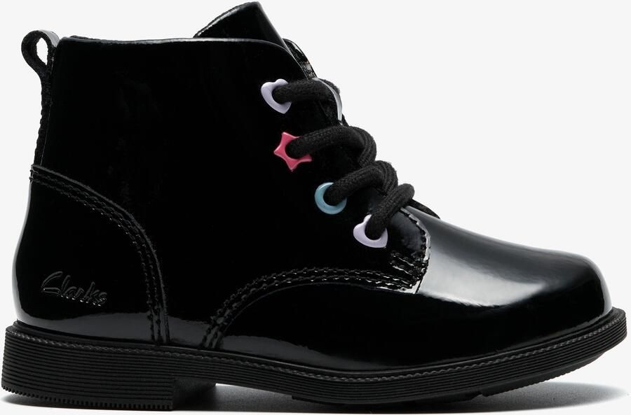 Clarks OaklynCharm T. Zwarte lakleren laarzen
