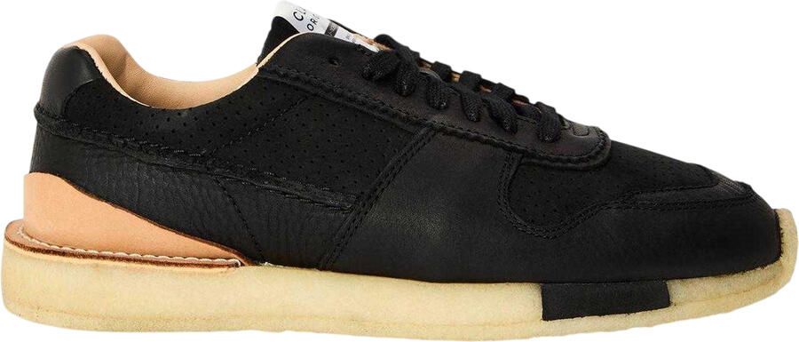 Clarks Originals Heren Leren Trainers (Zwart)