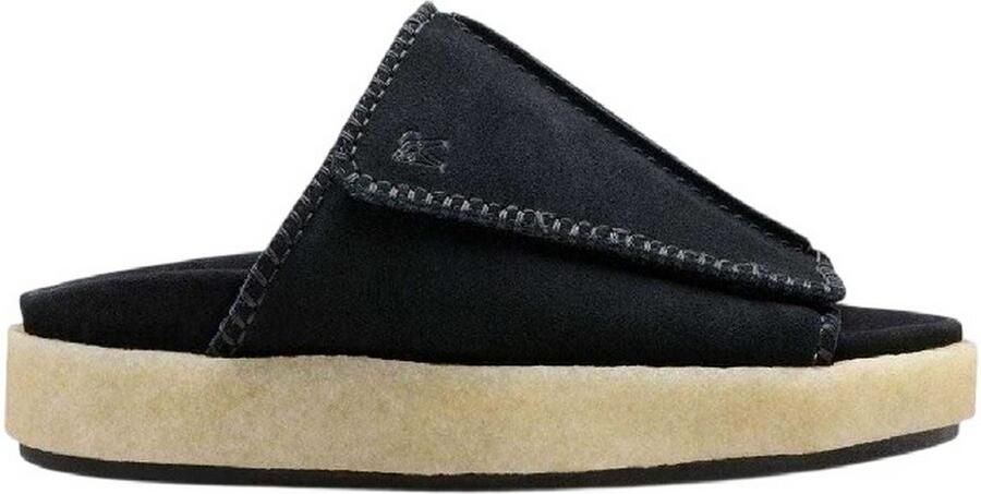 Clarks Originals Heren Overleigh Suede Sliders (Zwart)
