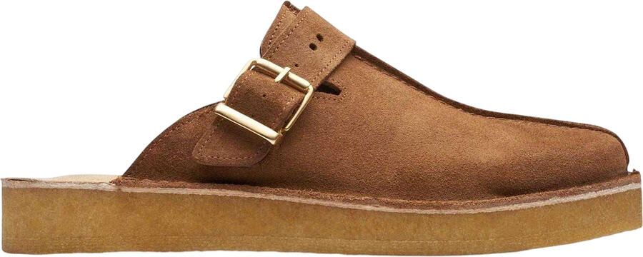 Clarks Originals Heren Trek suède muiltjes met open achterkant (Bruin)