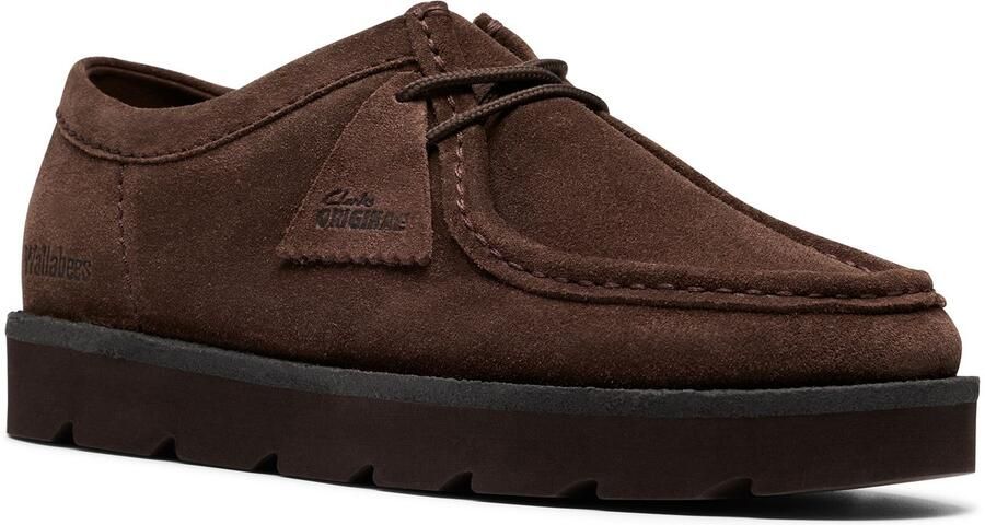 Clarks Originals Meare Wallabee Suède Heren Donkerbruine Veterschoenen