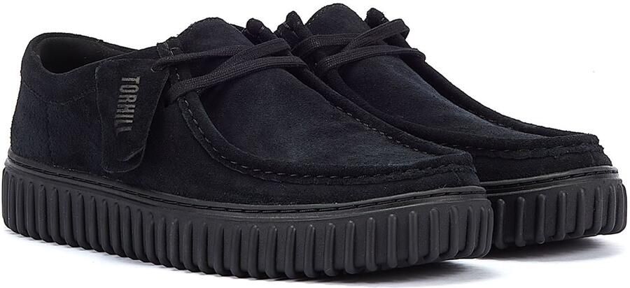 Clarks Originals Torhill herenschoenen zwart suède