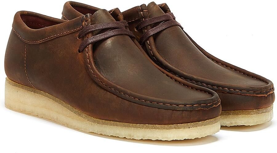 Clarks Originals Wallabee leer herenschoenen bruin