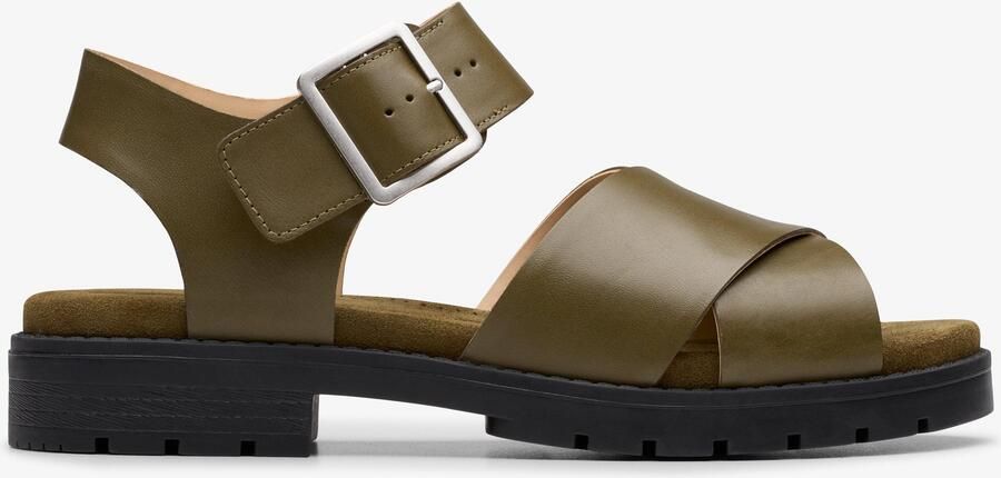 Clarks Orinoco Cross Dark Olive Lea Sandalen