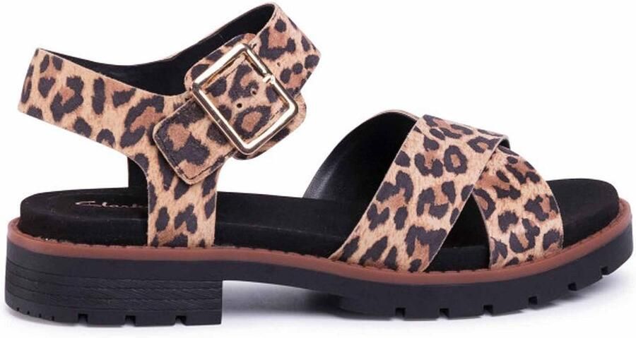 Clarks Orinoco Strap Dames Bruine Sandalen