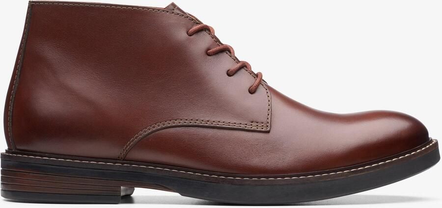 Clarks Paulson Mid Mahogany Leather Laarzen