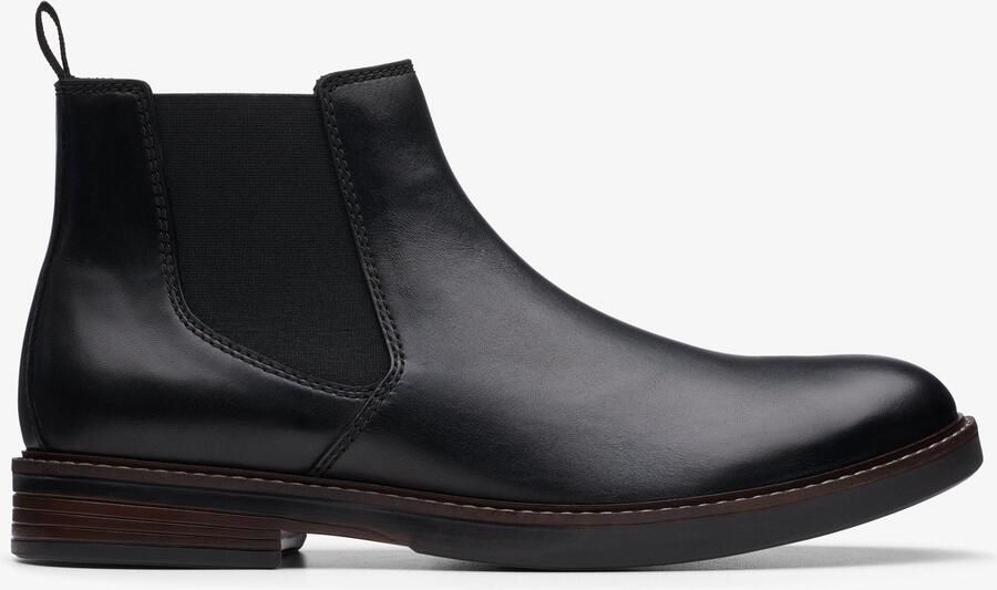 Clarks Paulson Up Zwarte Leren Laarzen