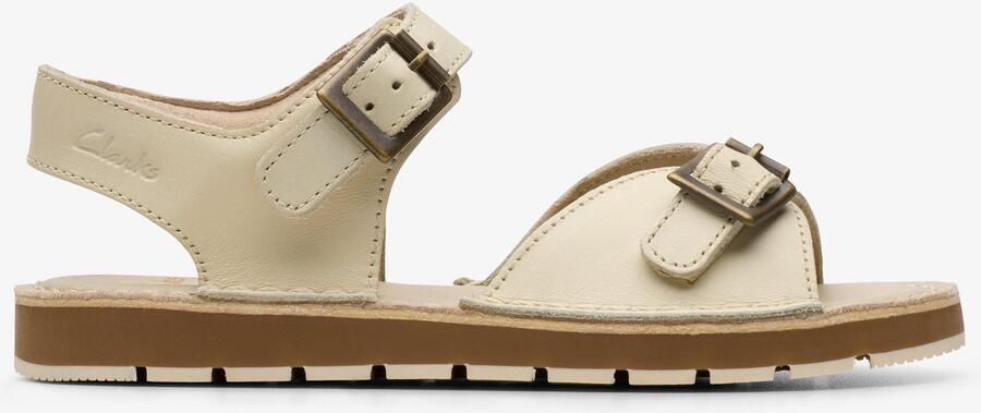 Clarks PlaysunReef K. Off White Lea Sandalen
