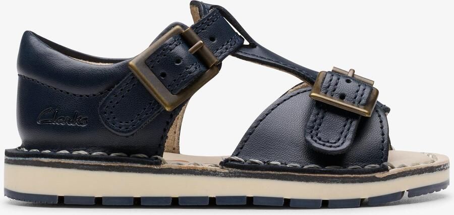 Clarks PlaysunReef T. Navy Leren Sandalen