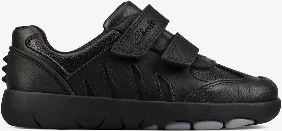 Clarks Rex Stride T Zwarte Leren Schoenen