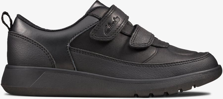 Clarks Scape Flare K Zwarte Leren Schoenen