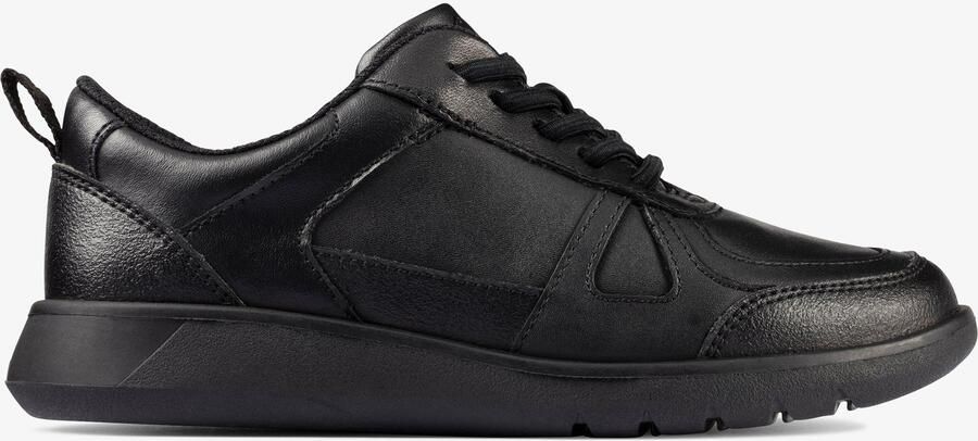 Clarks Scape Track K Zwarte Leren Schoenen