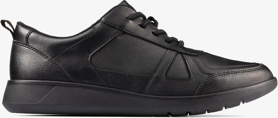Clarks Scape Track Y Zwarte Leren Schoenen