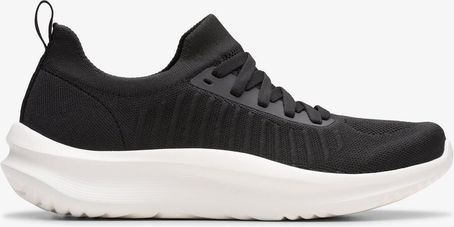 Clarks Solevana Kant Zwarte Sneakers
