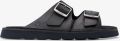 Clarks Solsbury Strap Zwarte Leren Sandalen - Zwart