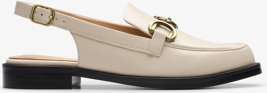 Clarks Straven Sling Cream Leather Schoenen