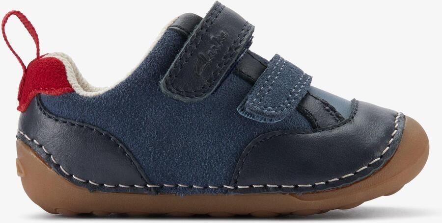 Clarks Tiny Fun T Marine Rode Schoenen