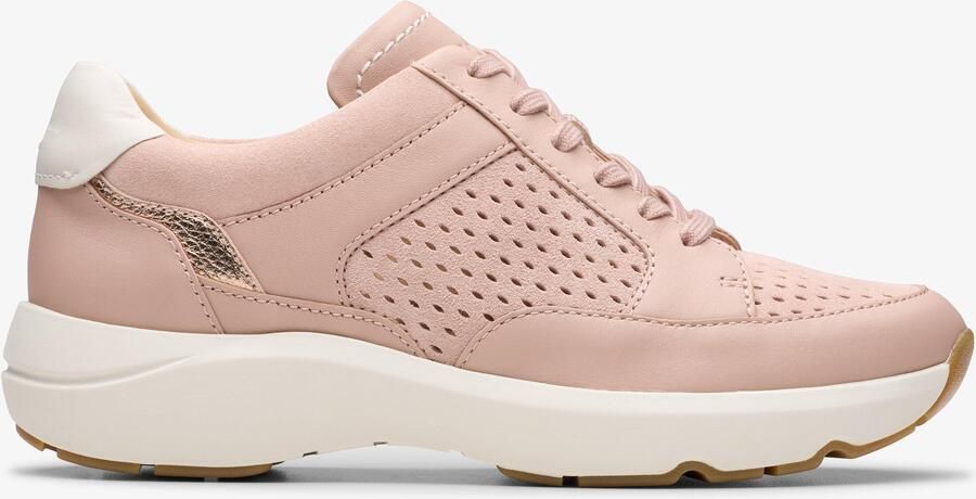 Clarks Tivoli Walk Lichtroze Combi Sneakers