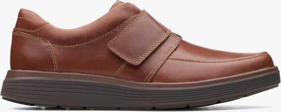 Clarks Un Abode Strap Dark Tan Lea Schoenen