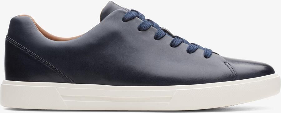 Clarks Un Costa Kant Marineblauwe Leren Sneakers