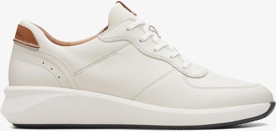Clarks Un Rio Sprint Witte Combinatie Leren Sneakers