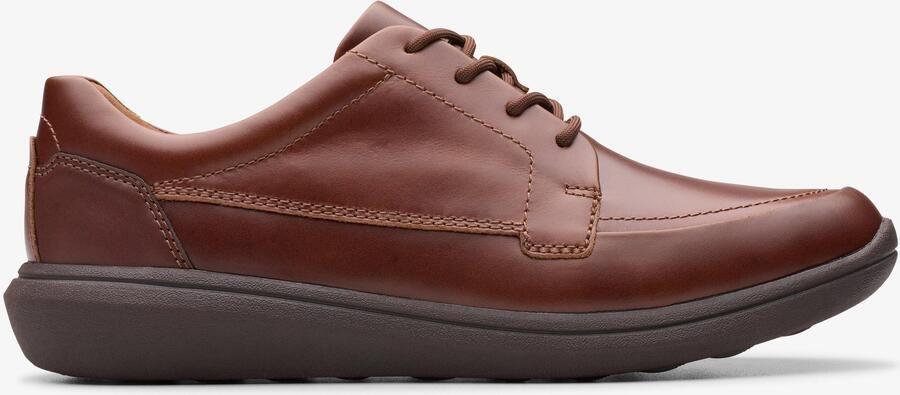 Clarks Watchet Kanten Donkerbruin Leren Schoenen