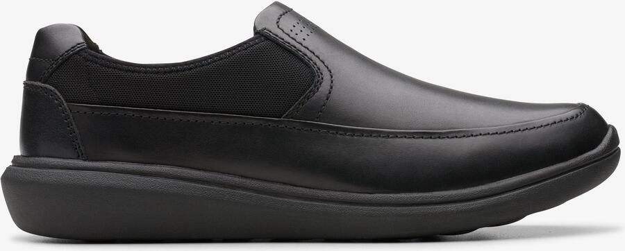 Clarks Watchet Stap Zwarte Leren Schoenen