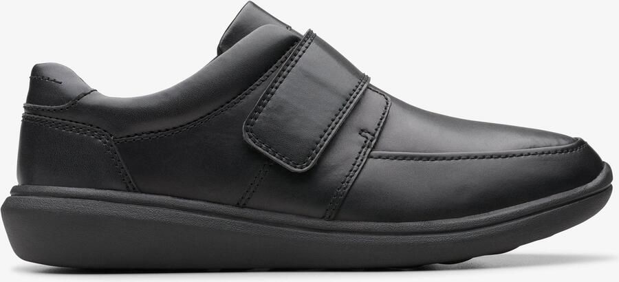 Clarks Watchet Strap Zwarte Leren Schoenen