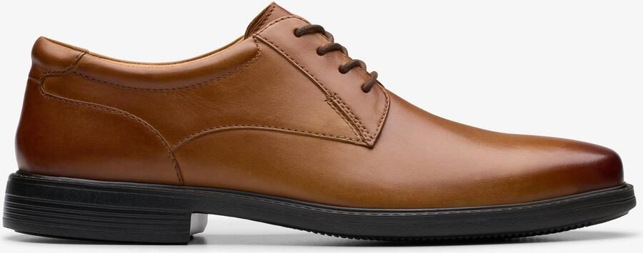 Clarks Wendell LaceII Tan Leren Schoenen