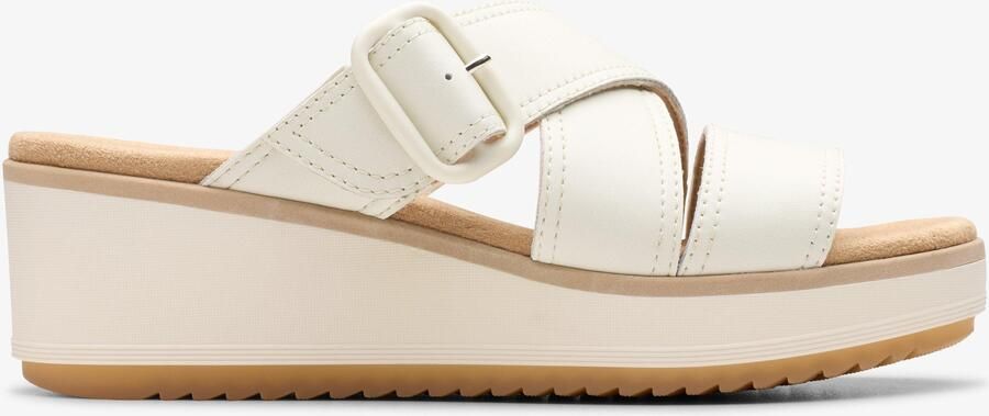 Clarks Wrenly Jane Off White Lea Sandalen