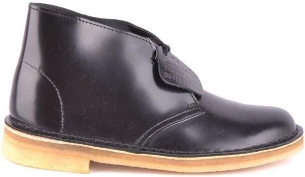 Clarks Zwarte Leren Veterschoenen