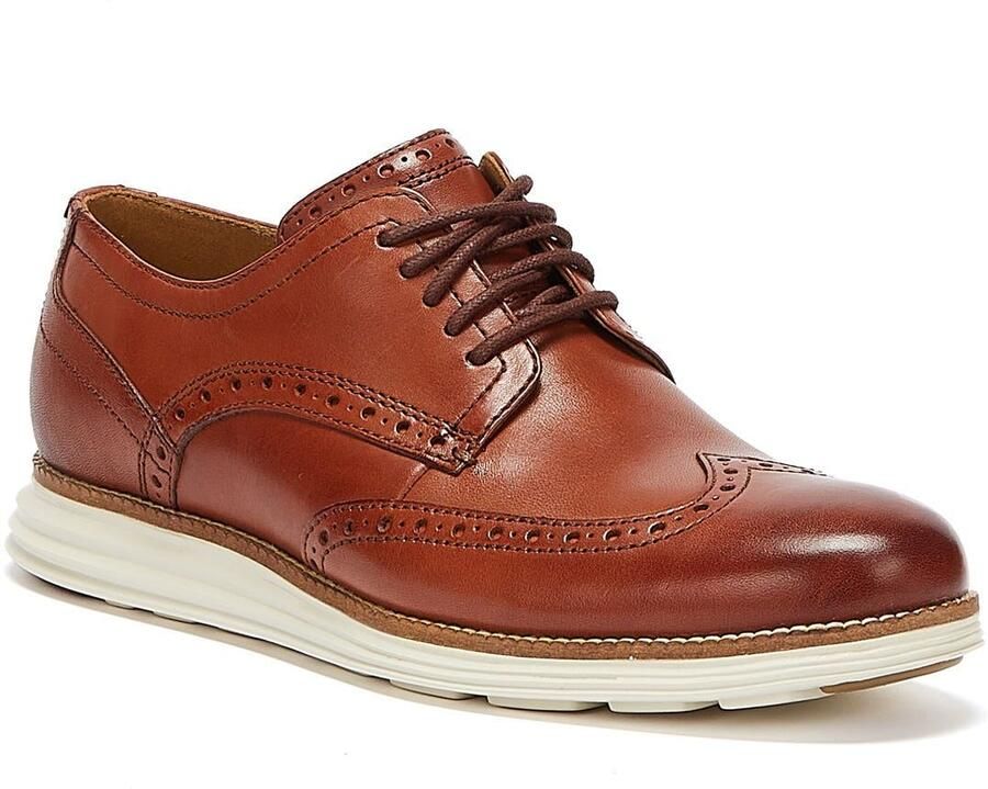 Cole Haan ØriginalGrand Shortwing Oxford Heren Bruin Wit Brogues